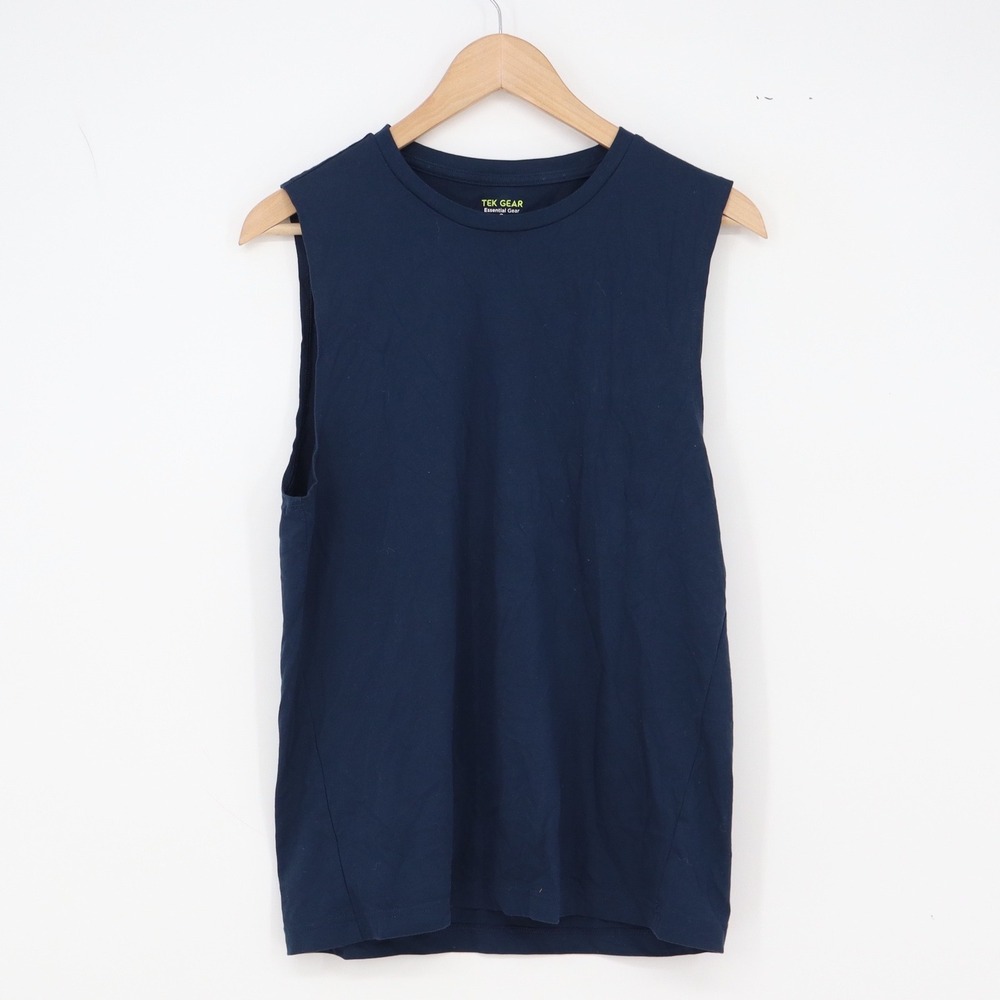 Tek Gear Muscle Tank Mens S Essential Gear Navy Blue Sleeveless Top Excellent
